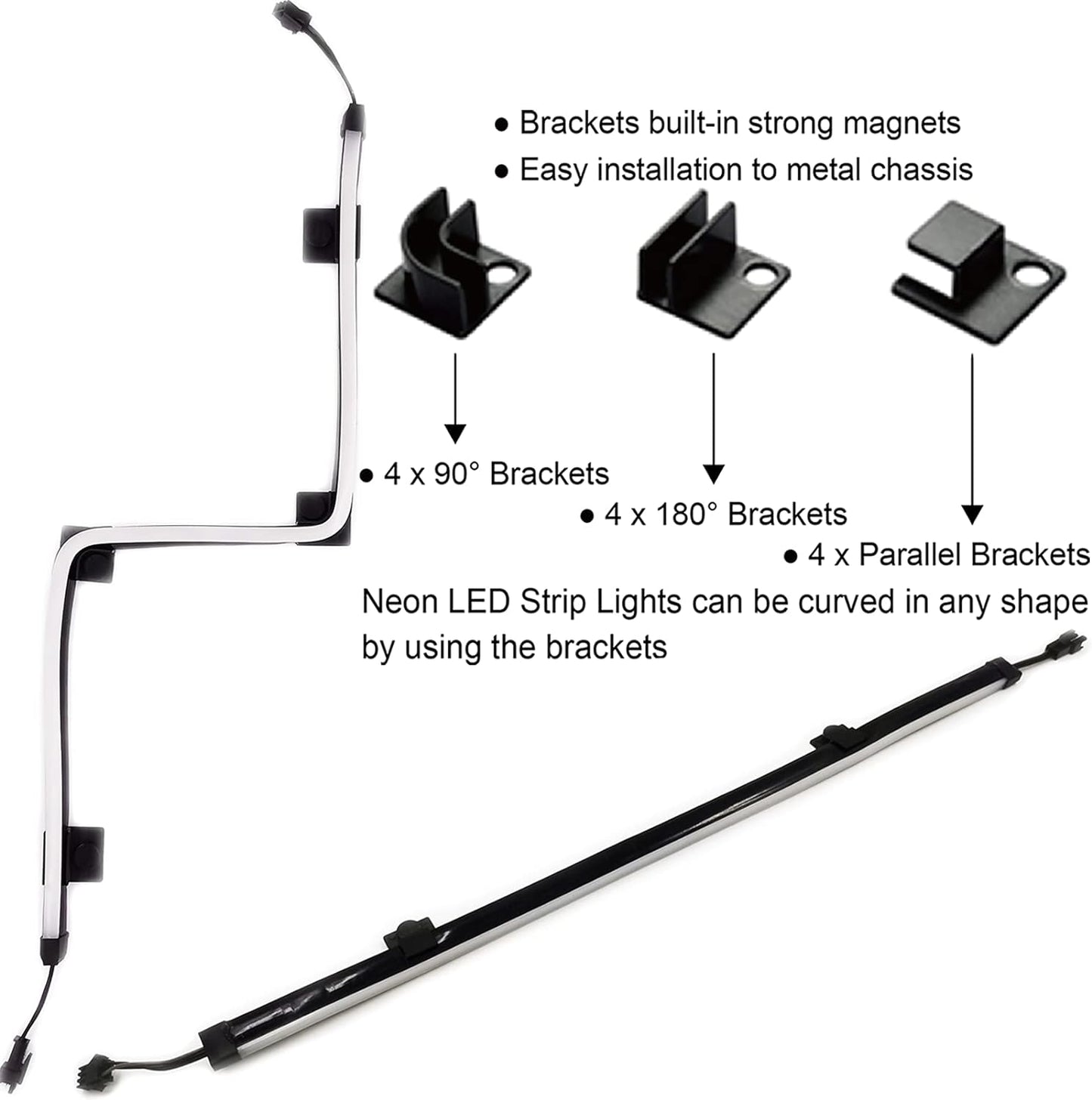 Kit de bandes LED RVB airgoo pour boîtier PC - Paquet de 2