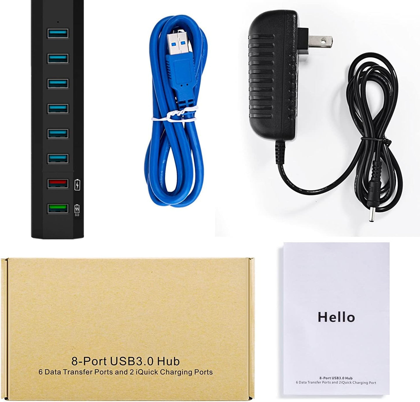 Hub USB 3.0 à 8 ports