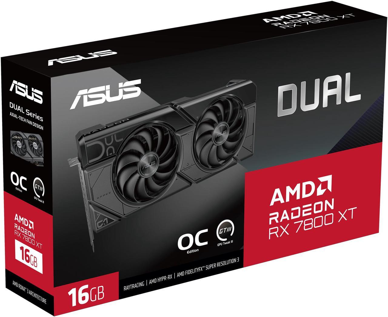 Carte graphique ASUS DUAL AMD Radeon RX 7800 XT OC 16 Go