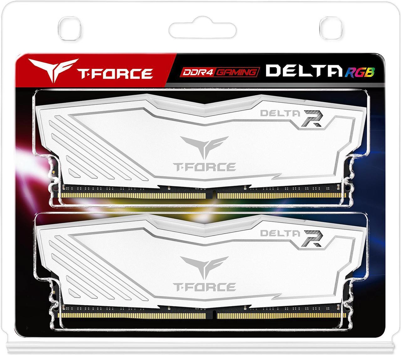 Kit de RAM Intel XMP et AMD Expo 32 Go (2 x 16 Go) DDR4 3600 MHz pour Team T-Force Delta RGB