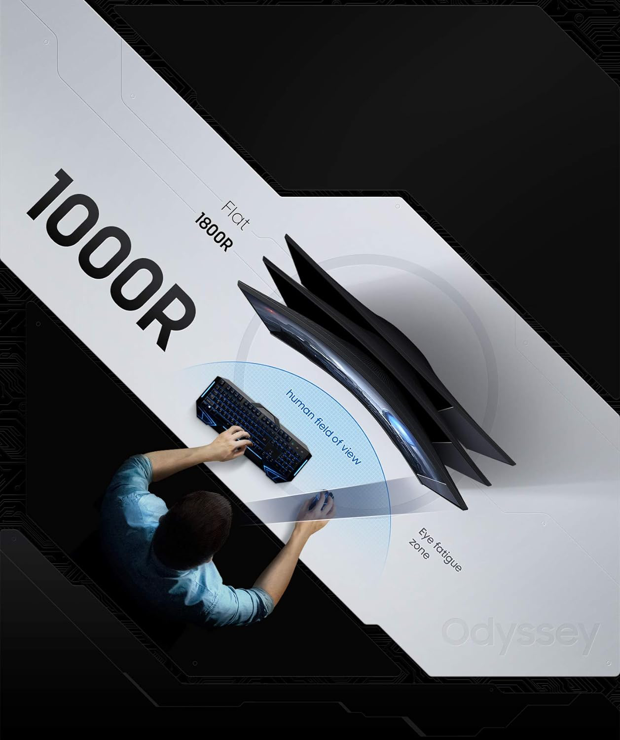 Moniteur de jeu incurvé WQHD 27 po Odyssey G5 de Samsung, 144 Hz - Boîte ouverte