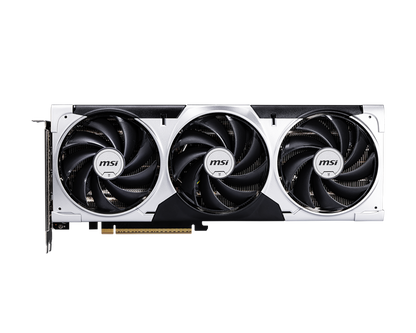 MSI graphics card with three fans on a white background