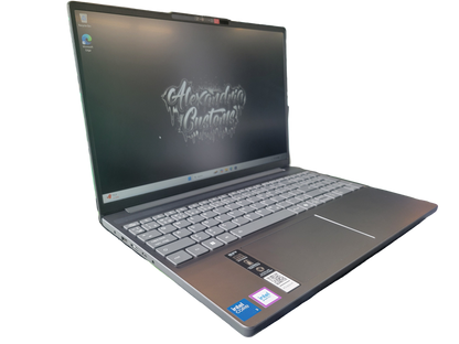 Laptop with brand logo on a white background