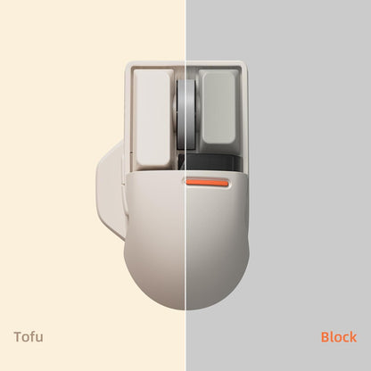 Wireless Mouse with USB Receiver, Bluetooth, Wired Connection, Rechargeable, OLED Screen
