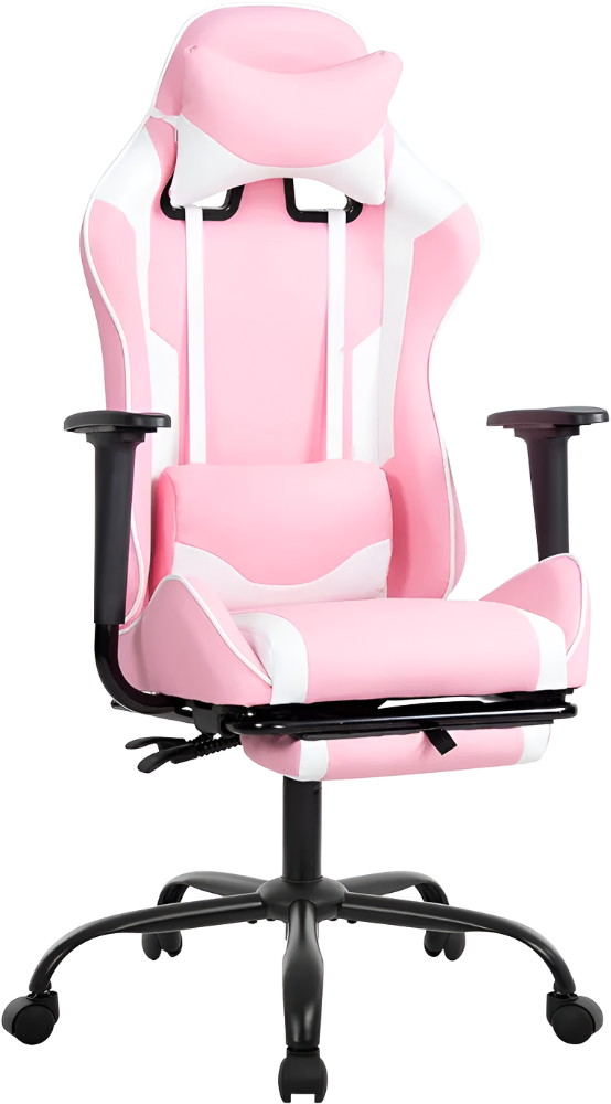 Chaise d'ordinateur de jeu rose