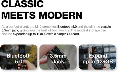 Téléphone à clapet basique et robuste AGM M10 Flip - Neuf 