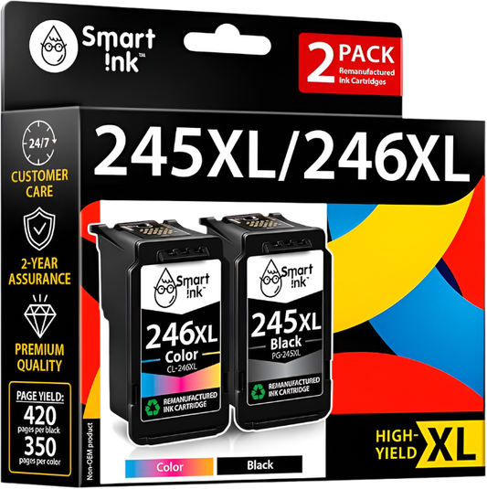 Encre reconditionnée Smart Ink 245XL 246XL (pack combo BK et couleur)