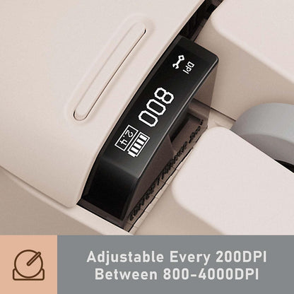 Wireless Mouse with USB Receiver, Bluetooth, Wired Connection, Rechargeable, OLED Screen