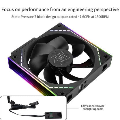 Ventiladores de caja Thermalright TL-M12QR/QW X3 ARGB de 120 mm