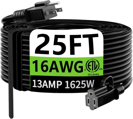 Huanchain Outdoor Extension Cord 25 Ft