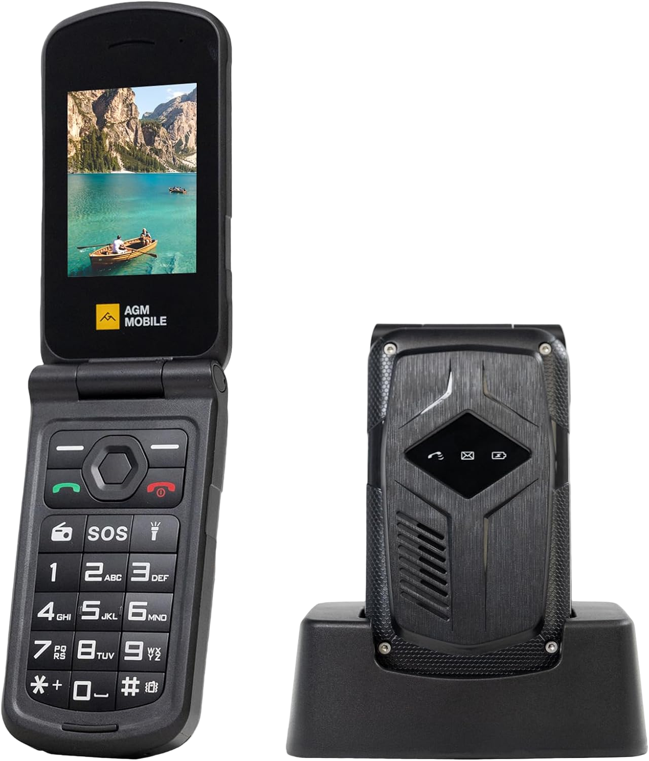 Téléphone à clapet basique et robuste AGM M10 Flip - Neuf 