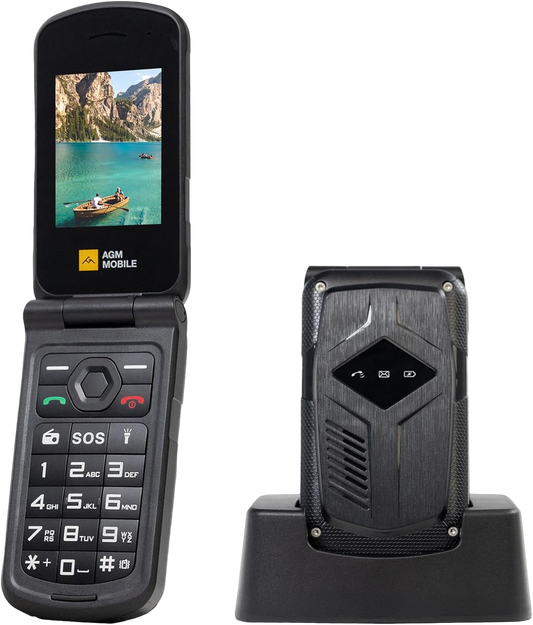 Téléphone à clapet basique et robuste AGM M10 Flip - Neuf 