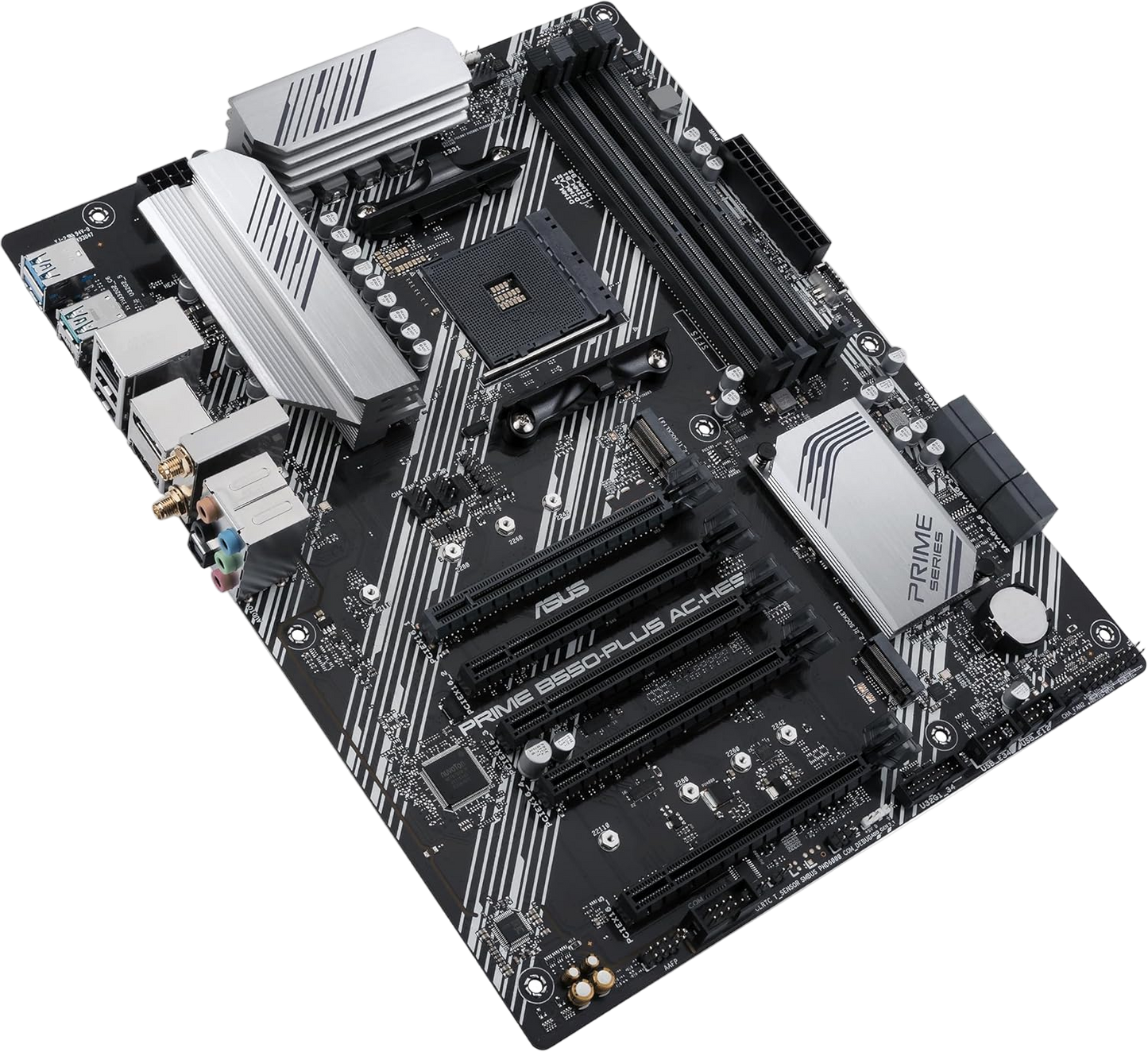 Asus motherboard on a white background