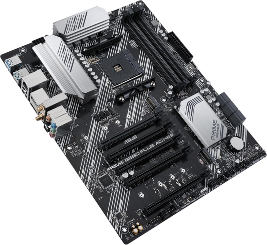 Asus motherboard on a white background