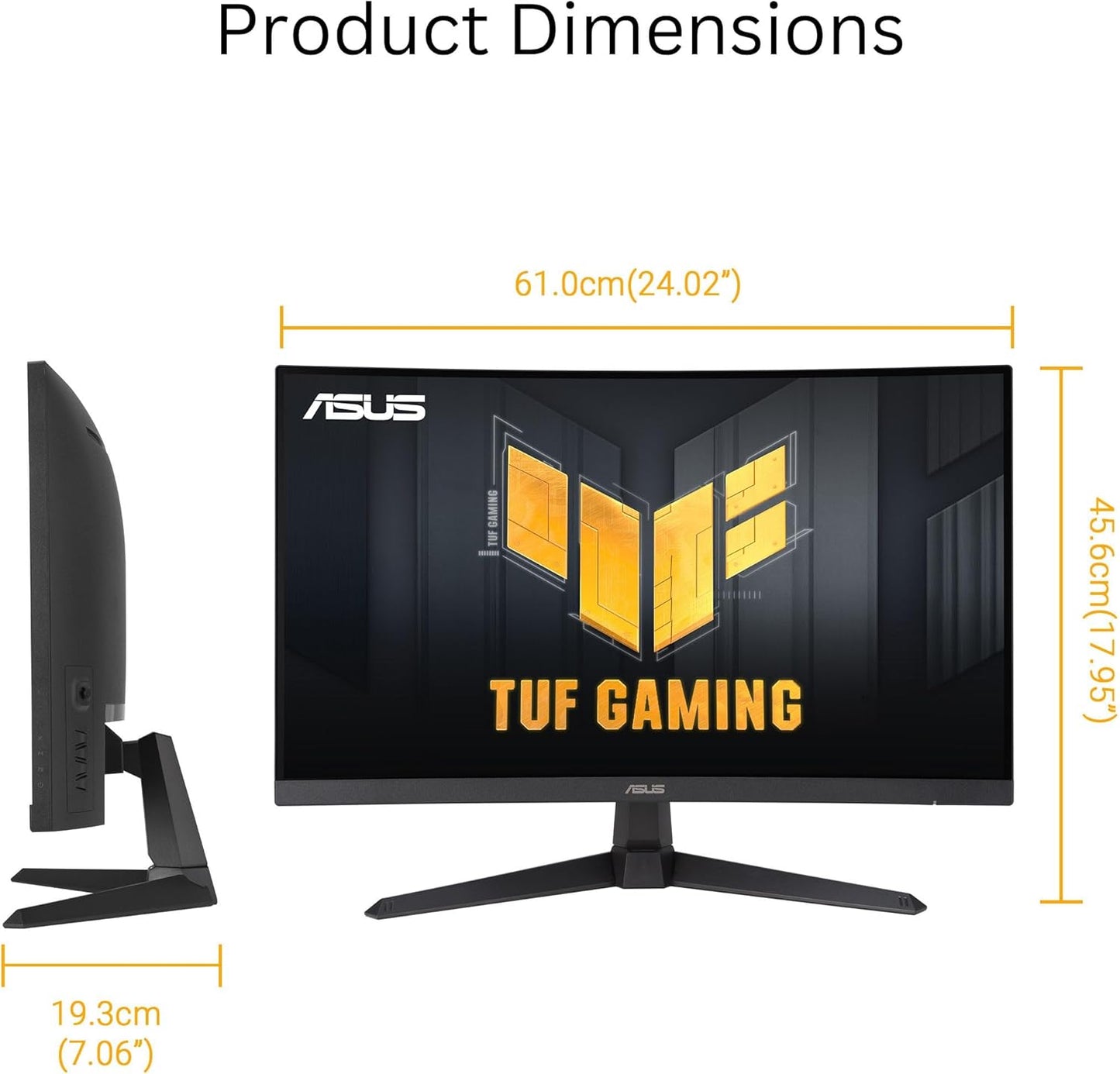 ASUS TUF Gaming 27" 1440p QHD Curved 0.5ms 180Hz Monitor
