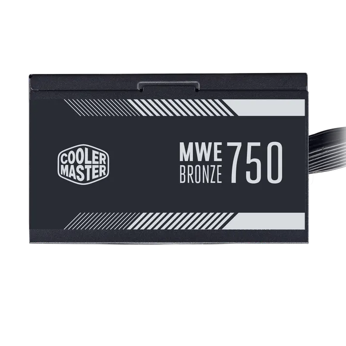 Cooler Master MWE Bronze 750 power supply unit on a white background