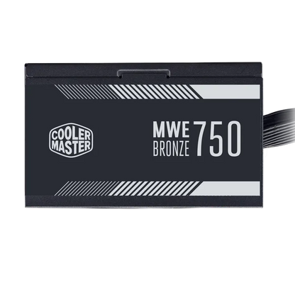 Cooler Master MWE Bronze 750 power supply unit on a white background