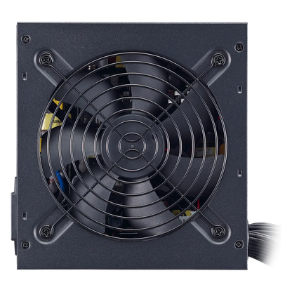 Black computer fan on a white background