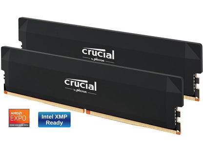 Crucial Pro Overclocking 32GB RAM Kit (16GBx2) DDR5-6000 UDIMM Black