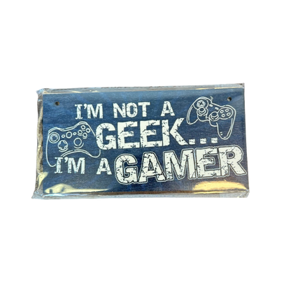 Wood Plate Gamer Signs