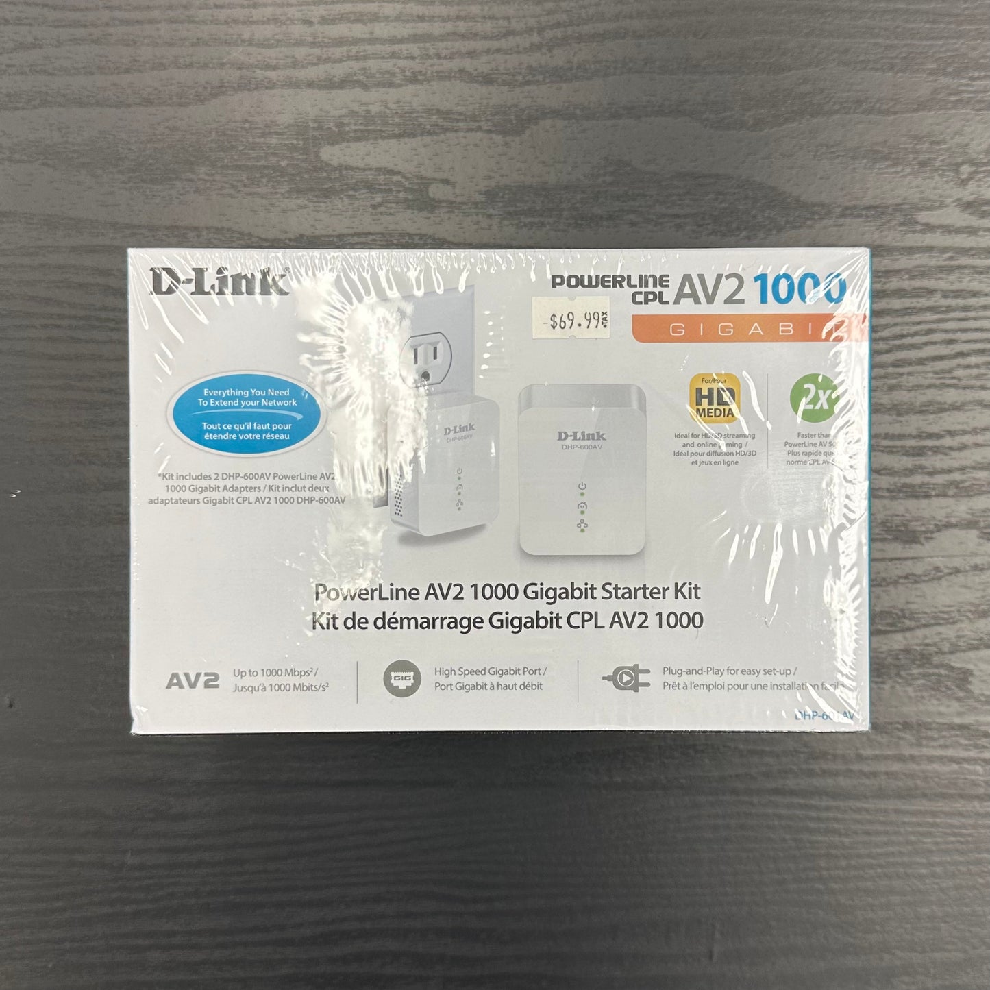 D-Link PowerLine AV2 1000 Gigabit Starter Kit Adapter