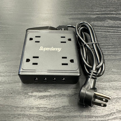 SUPERDANNY (12-in-1) Surge Protector Outlet & USB Power Bar