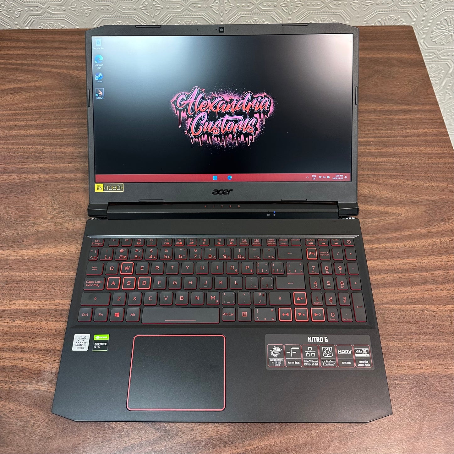 Ordinateur portable de jeu Acer NITRO 5 15,6 pouces 60 Hz 1080P