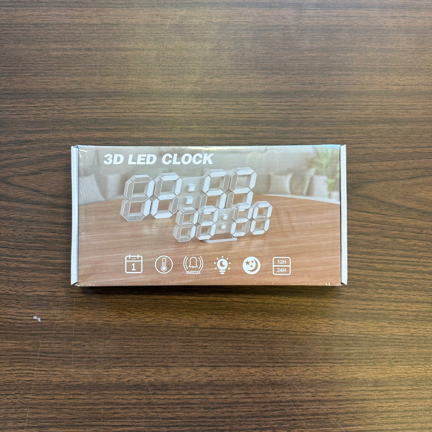 Horloge LED blanche 3D