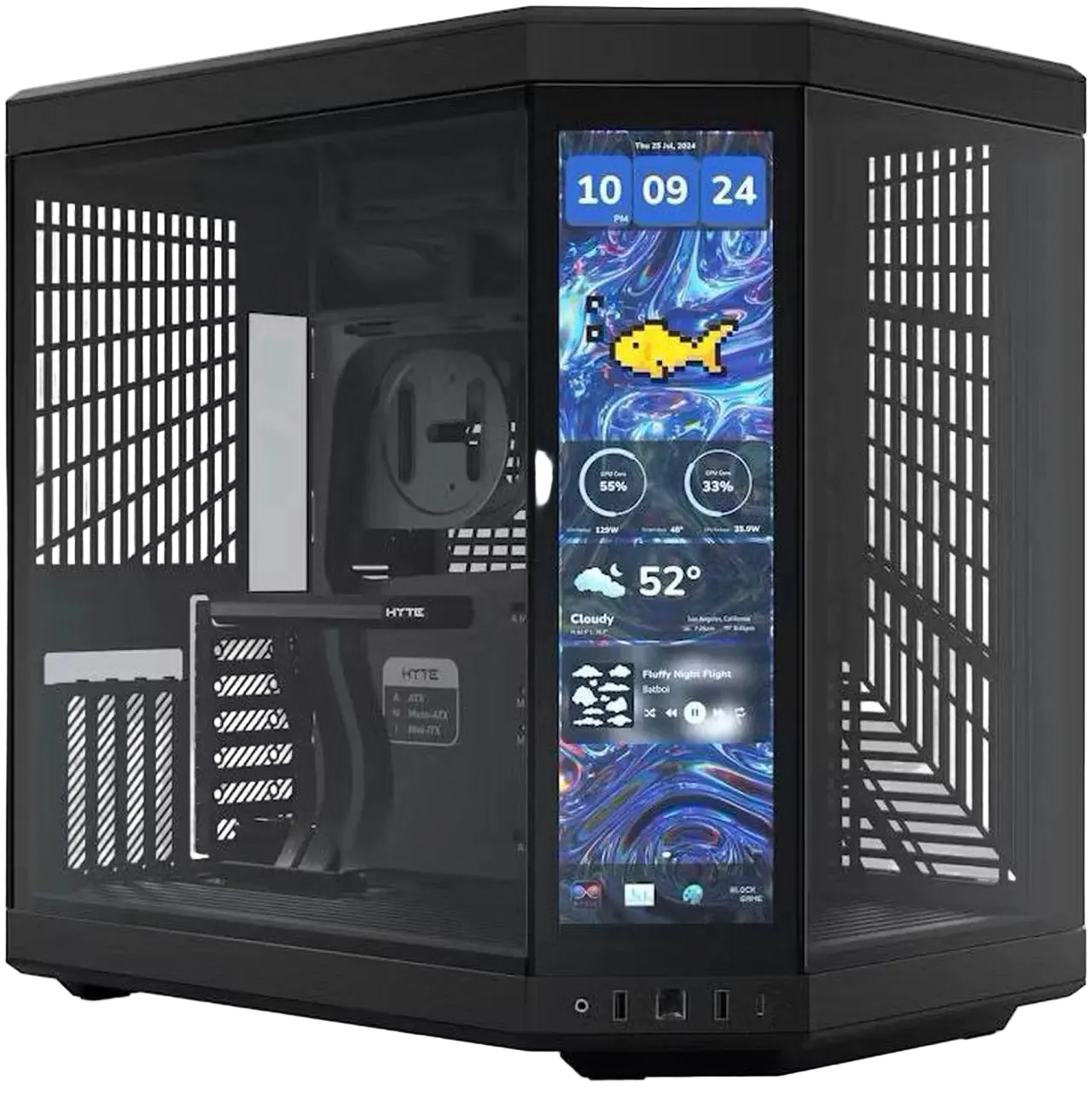 HYTE Y70 Touch Infinite PC Case with Built In Touch Screen