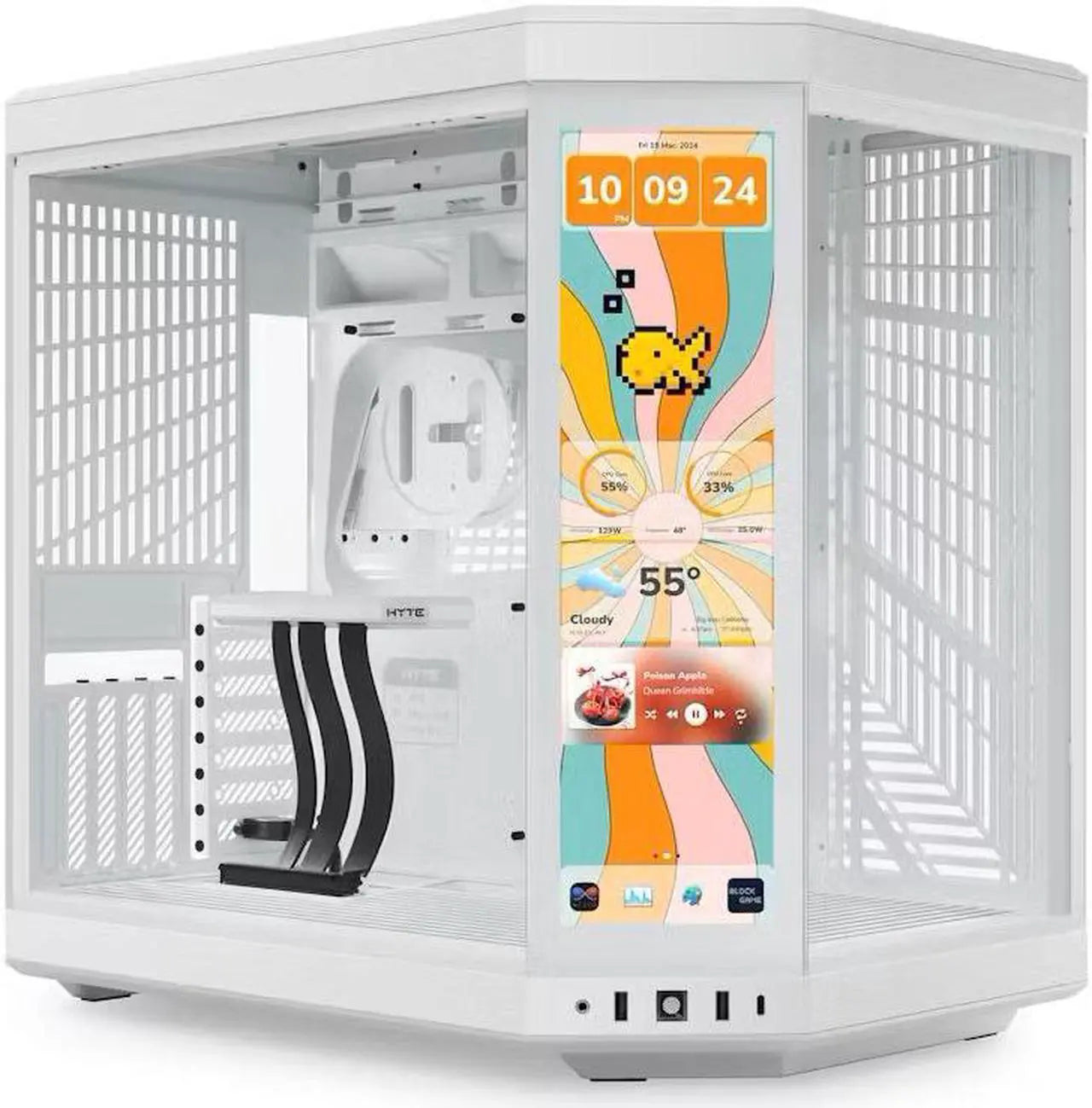 HYTE Y70 Touch Infinite PC Case with Built In Touch Screen