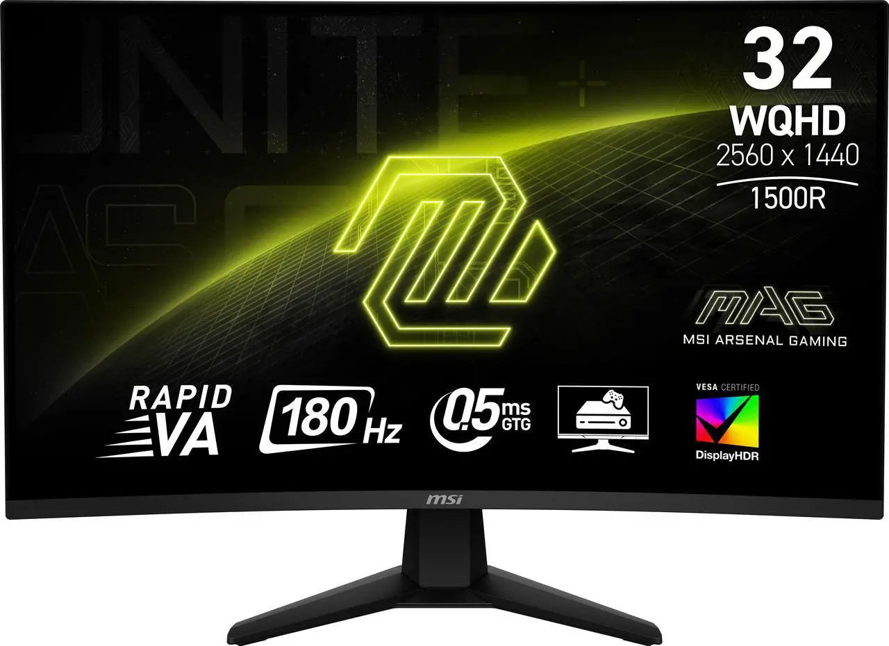MSI MAG 32CQ6F - WQHD - 180 Hz - 0,5 ms - Monitor curvo para juegos