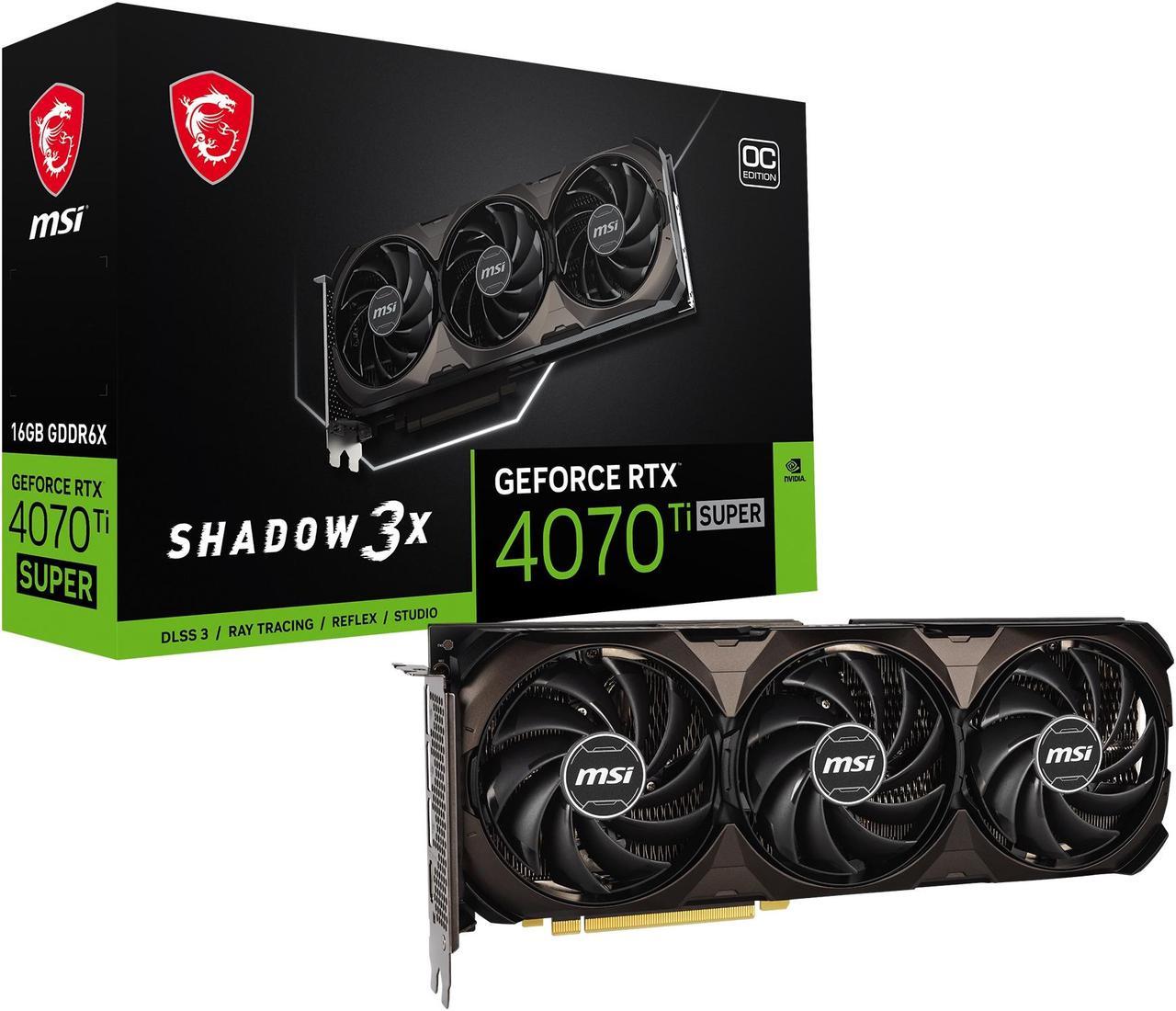 MSI NVIDIA GeForce RTX 4070 Ti Super Shadow 3x 16GB