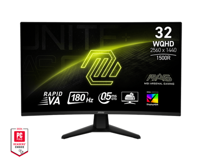 MSI MAG 32CQ6F - WQHD - 180 Hz - 0,5 ms - Monitor curvo para juegos