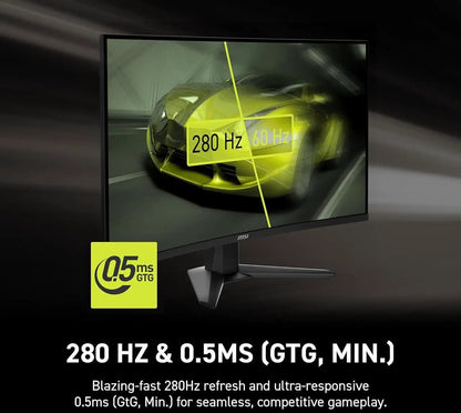 Monitor curvo para juegos MSI MAG 274CXF de 27" FHD y 280 Hz