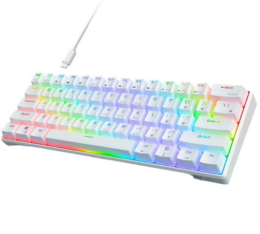 RK Royal Kludge RK61 (interrupteur rouge échangeable à chaud, blanc) 