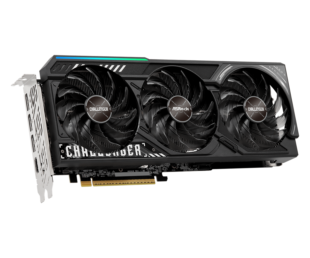 Graphics card with three fans on a white background