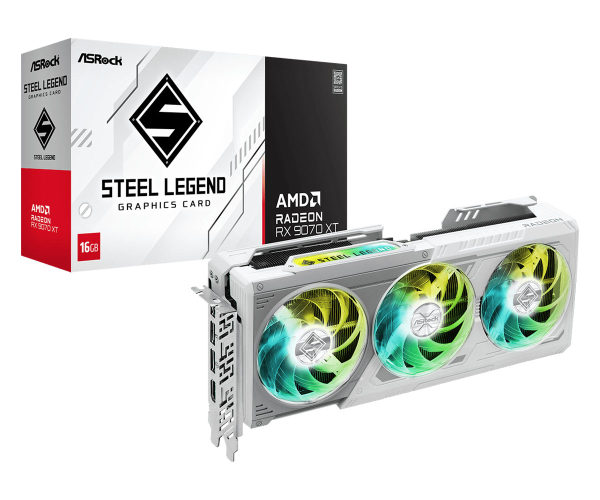 ASRock Steel Legend Radeon RX 9070 XT 16GB