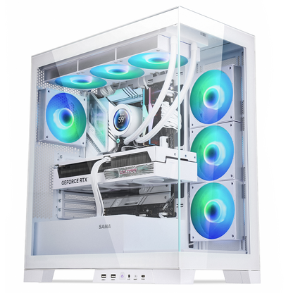 SAMA SV0, ATX Mid Tower Gaming PC Case with 4 Fans