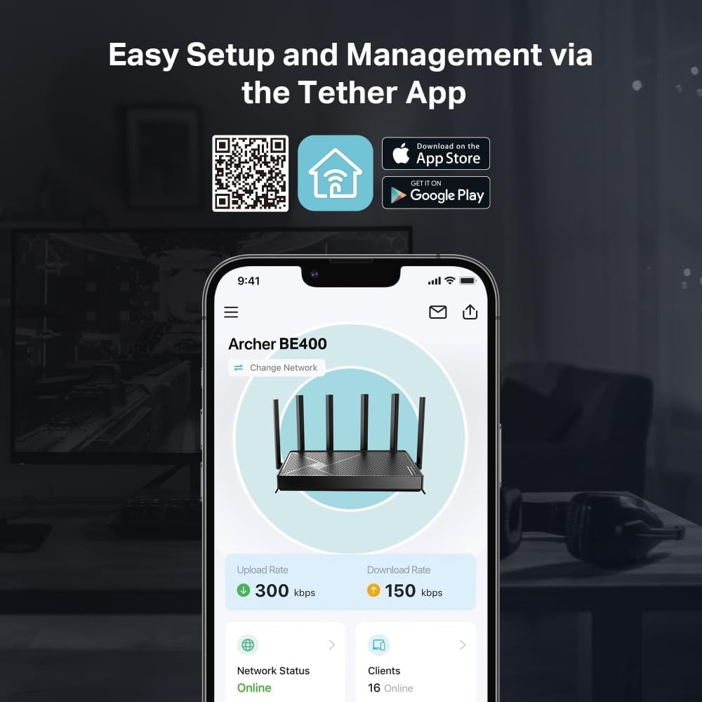 TP-Link BE6500 Dual-Band Wi-Fi 7 Router