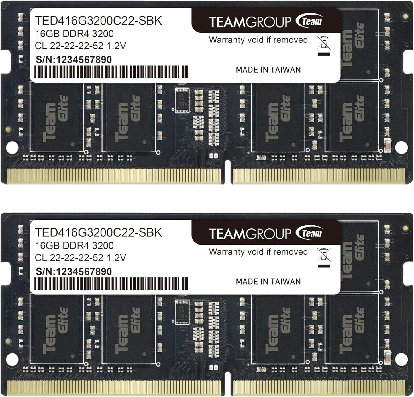 TEAMGROUP Elite DDR4 32GB Kit (2 x 16GB) Laptop Notebook PC Computer Memory Module Ram Upgrade