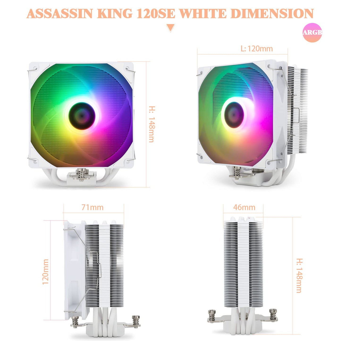 Thermalright Assassin King 120 SE ARGB White CPU Cooler