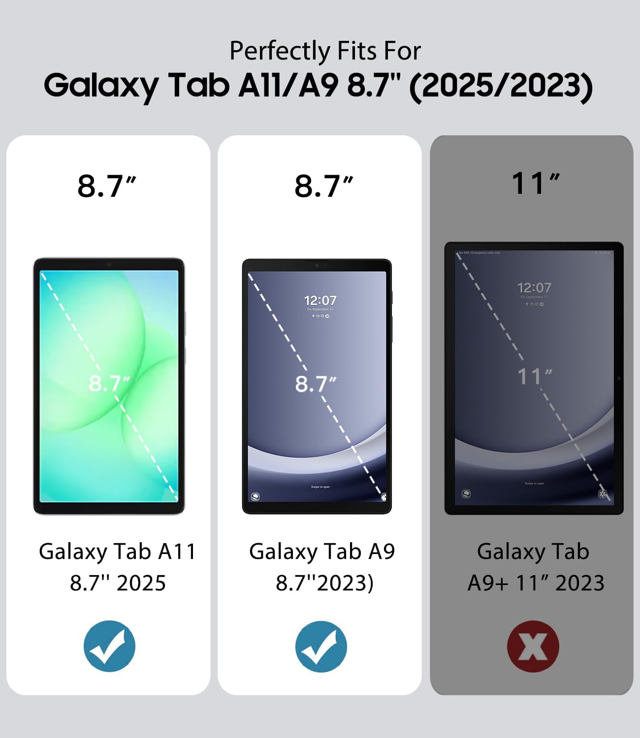 Case for Samsung Galaxy Tab A11 /A9 8.7 Inch