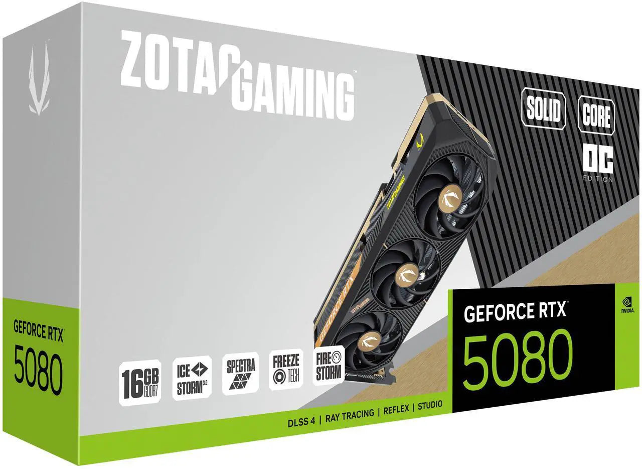 ZOTAC GAMING GeForce RTX 5080 SOLID CORE 16 Go OC Edition