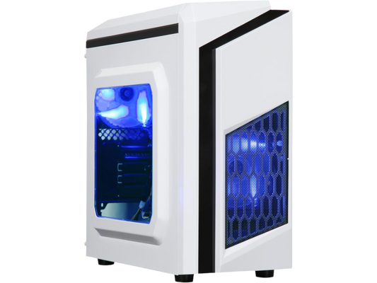 DIYPC F2-W Micro-ATX Mini Tower Case (White)