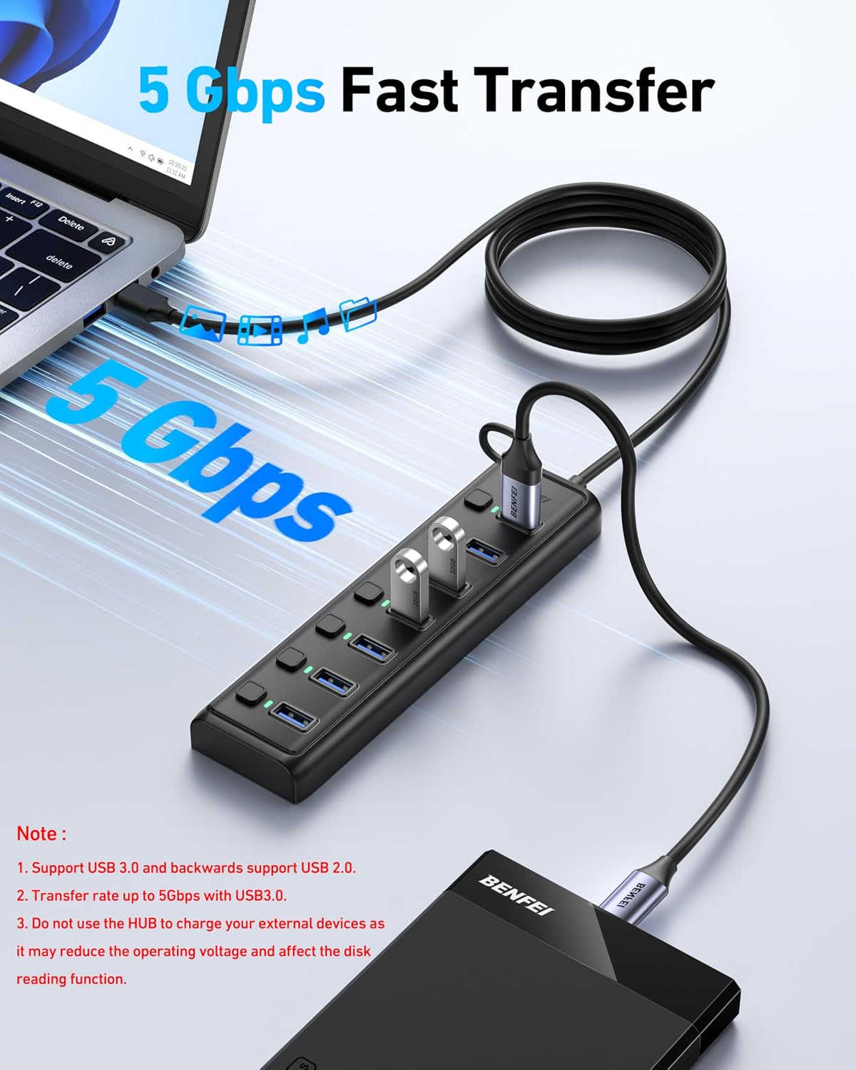 7-Port USB 3.0 Hub