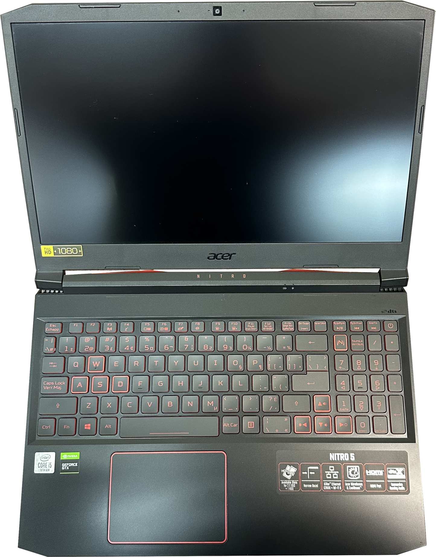 Ordinateur portable de jeu Acer NITRO 5 15,6 pouces 60 Hz 1080P