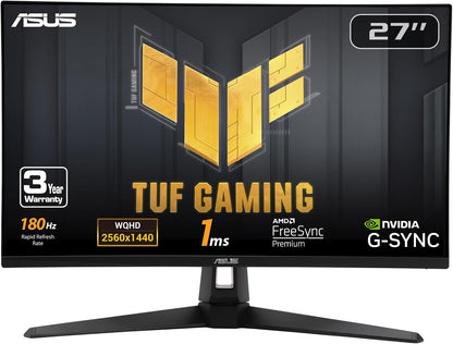ASUS TUF VG3A Gaming 27" 1440p QHD Curved 0.5ms 180Hz Monitor
