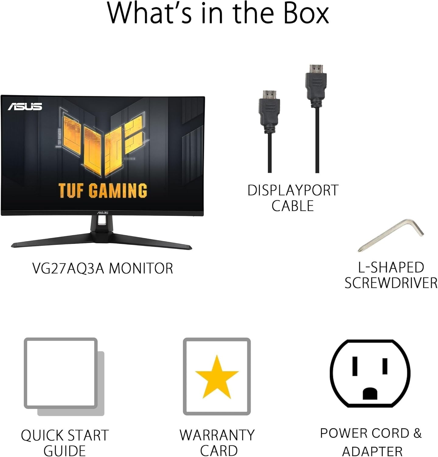 ASUS TUF VG3A Gaming 27" 1440p QHD Curved 0.5ms 180Hz Monitor