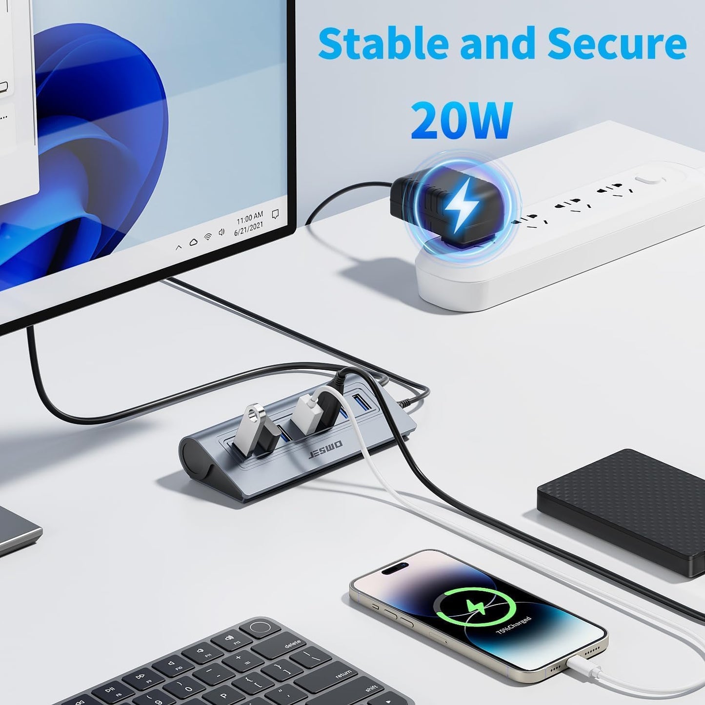 7-Port POWERED USB 3.0 Hub 5V/4A