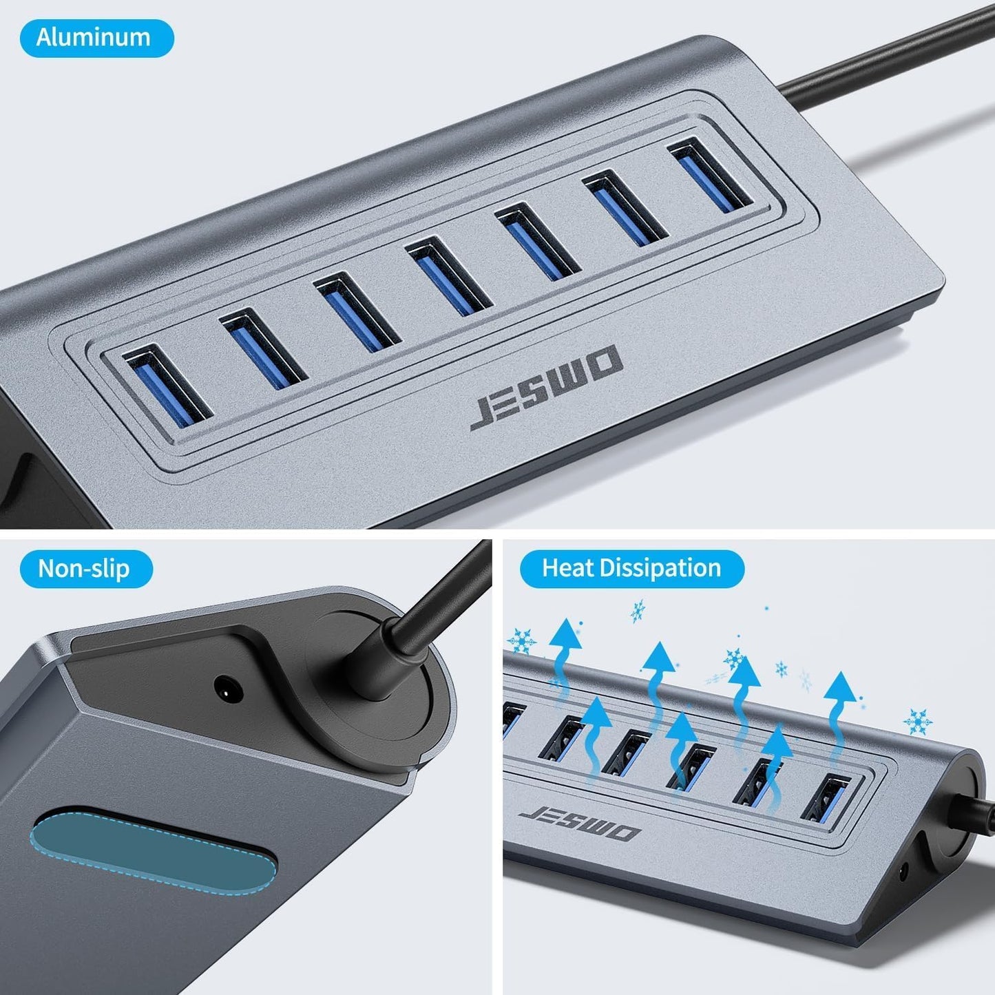7-Port POWERED USB 3.0 Hub 5V/4A